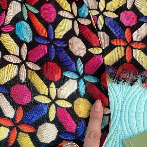 Kate spade kaleidoscope Jems / gems  scarf - Picture 4 of 11